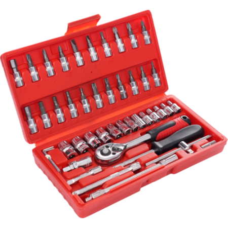 Coffret d'outils 46 pièces avec clés à douille KD10525