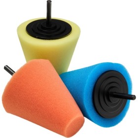 Éponges à polir coniques pour jantes de 150 mm, lot de 3, KD1592