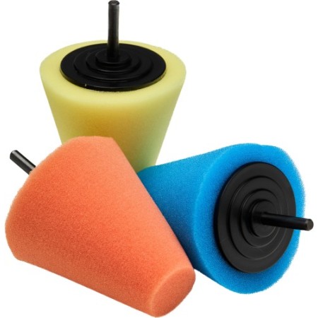 Éponges à polir coniques pour jantes de 150 mm, lot de 3, KD1592