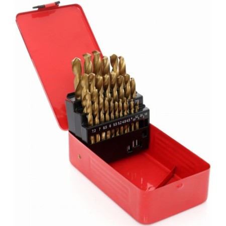 Forets en titane pour métaux, lot de 29, KD10344