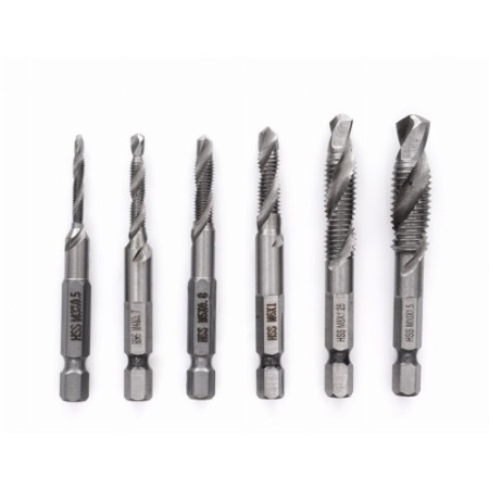 Forets taraudeurs HSS M3-M10, lot de 6, KD980