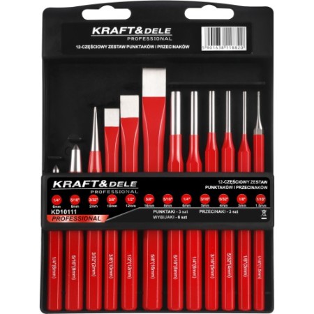 Poinçons, burins et dérives 12 pièces KD10111