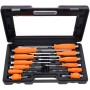 Jeu de 12 tournevis à tasser dans un coffret KD10946