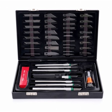 Ensemble de couteaux de modélisme 56 pièces KD10595