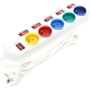 Rallonge électrique 1,5 m, 5 prises, blanche KD4000
