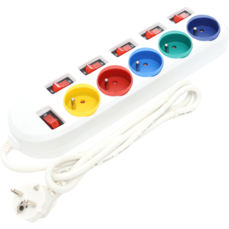 Rallonge électrique 3 m, 5 prises KD4001