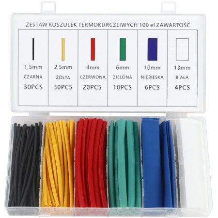 Ensemble de 100 gaines thermorétractables KD10918