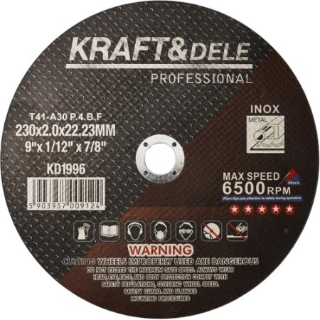 Disque à tronçonner les métaux 230 x 2,0 x 22,23 mm KD1996