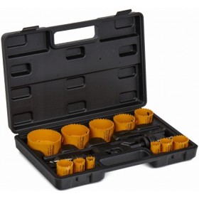 Jeu de scies cloches pour bois et métal, 17 pièces, 19-76 mm + adaptateur KD10758