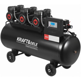 Compresseur sans huile 200 L 3 x 2200 W + séparateur et manomètre avec glycérine KD4084