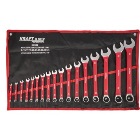Clés mixtes CRV 17 pièces 6-32 mm KD11050