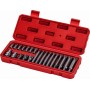 Jeu de 22 embouts cannelés M4-M18. KD10539