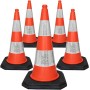 Lot de 5 cônes de signalisation lestés