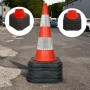Lot de 5 cônes de signalisation lestés