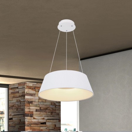 Suspension Globo Lighting Crotone en métal blanc