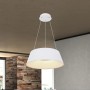 Suspension Globo Lighting Crotone en métal blanc
