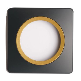 Plaque simple Epure, anthracite insert bronze