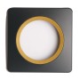 Plaque simple Epure, anthracite insert bronze