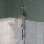 Pommeau de douche avec flexible et barre de douche 3 jets