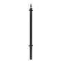 Poteau noir en acier l.3 cm x H.141.2 cm à peindre