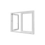 Fenêtre oscillo-battant PVC H.145xl.120cm 2 vantaux blanc