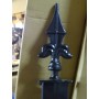 Poteau noir en acier l.3 cm x H.141.2 cm à peindre