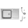 Evier en inox 1 bac 50 x 86 cm