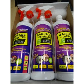 3x1l de Barrage Aux Insectes Repouss Volants Et Rampants: actif d'origine végétale.