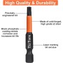 Coffret de 10 embouts de vissage BAIDETS Pro T25, tournevis Torx, longueur 50 mm, tige hexagonale 1/4", avec distributeur.