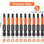 Coffret de 10 embouts de vissage BAIDETS Pro T25, tournevis Torx, longueur 50 mm, tige hexagonale 1/4", avec distributeur.