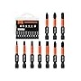 Coffret de 10 embouts de vissage BAIDETS Pro T25, tournevis Torx, longueur 50 mm, tige hexagonale 1/4", avec distributeur.