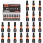BAIDETS Lot de 20 embouts Pro T25 - 25 mm de long - Tige hexagonale 1/4" - Avec boîte distributrice