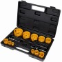 Jeu de scies cloches pour bois et métal, 17 pièces, 19-76 mm + adaptateur KD10758