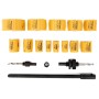 Jeu de scies cloches pour bois et métal, 17 pièces, 19-76 mm + adaptateur KD10758