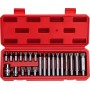 Jeu de 22 embouts cannelés M4-M18. KD10539
